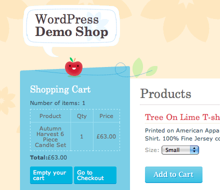 A free WordPress Shopping Cart Theme
